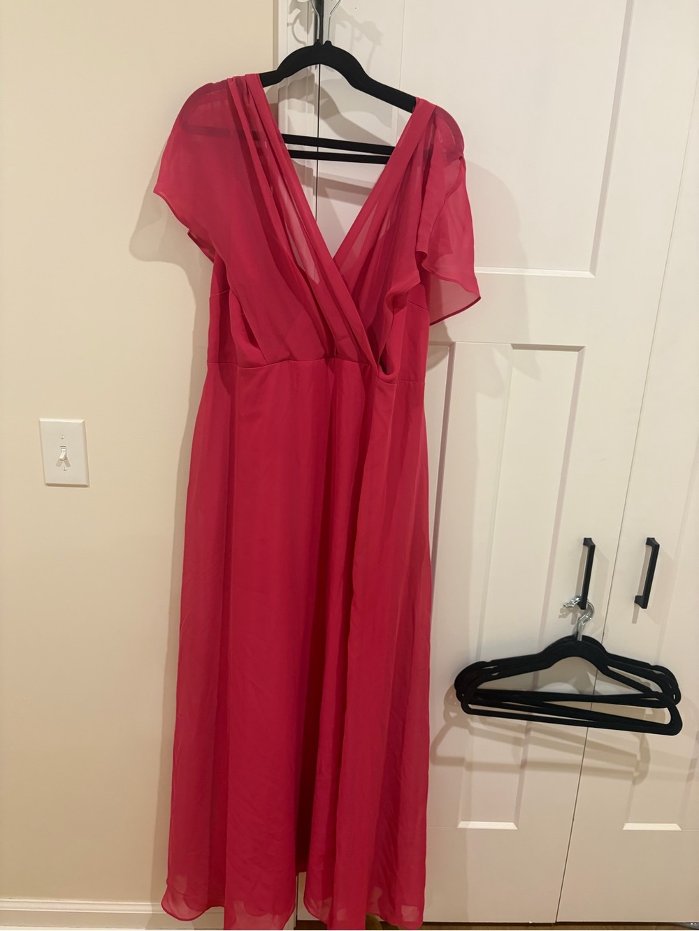 Birdy Grey Raspberry Pink V-Neck Maxi Dress